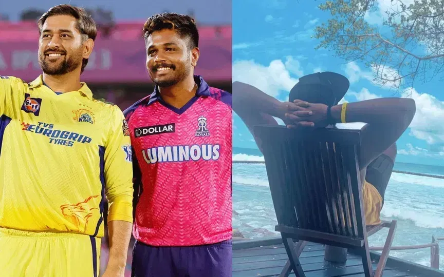 Sanju Samson reacts [Source: @ChennaiIPL/X.com]